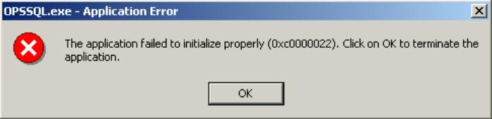 failed to initialize properly